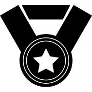 Circular medal with star