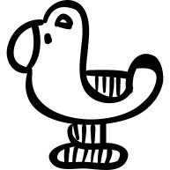 Bird hand drawn toy animal