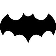bat black shape with open wings