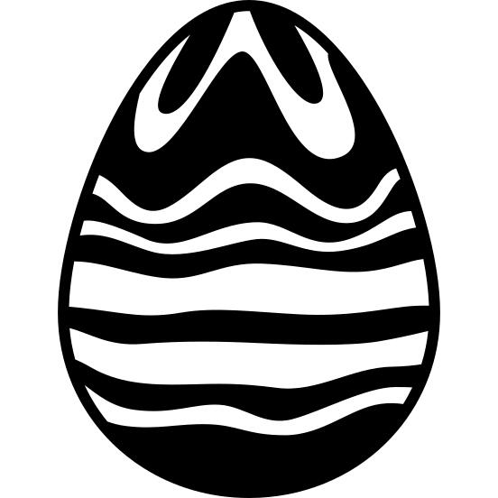 Easter egg design of irregular lines