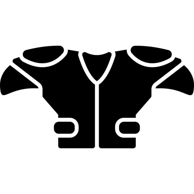 American football player black t shirt cloth