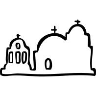 Religious antique buildings outline
