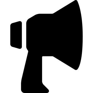 Megaphone facing right