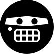 Emoticon criminal face with eyes mask