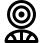 Circular outline shape with croissant shape