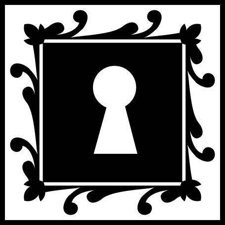 Keyhole square ornamented shape