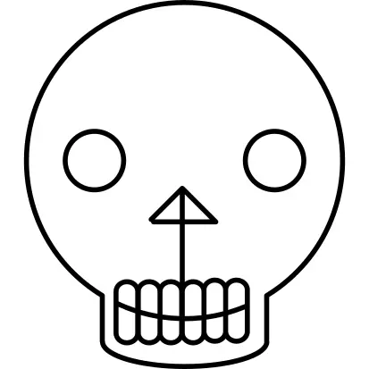 Skull variant silhouette with white details