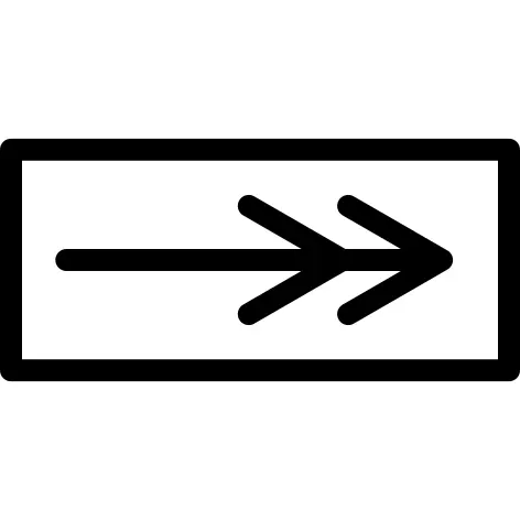 Right arrow in a rectangle outline