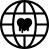 Earth grid with heart symbol of security