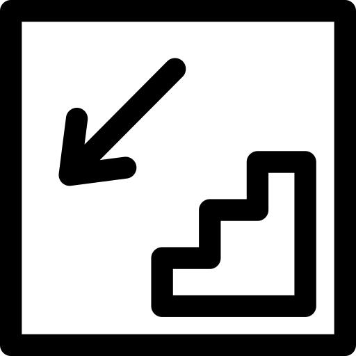 Down left arrow