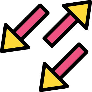Diagonal arrows