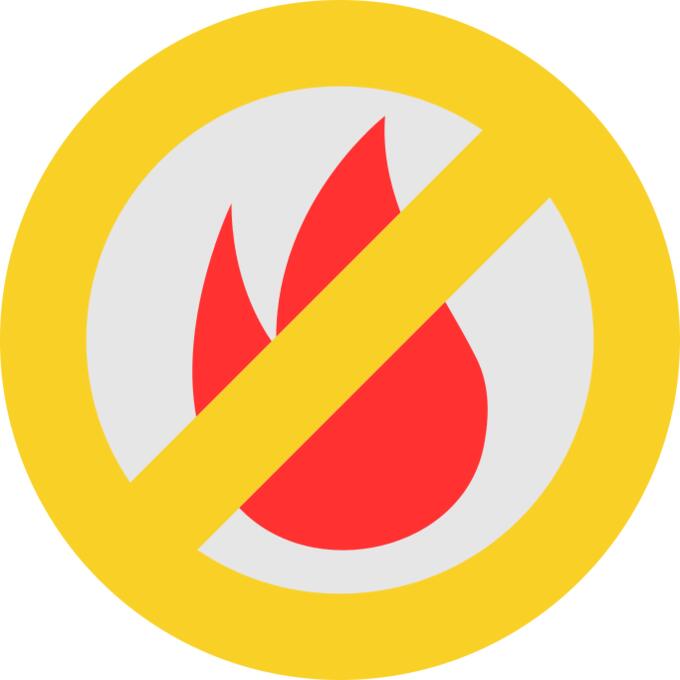 No fire
