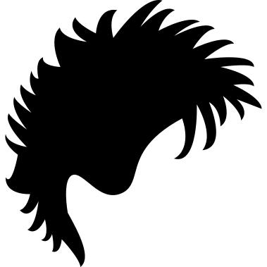 Male short black hair shape