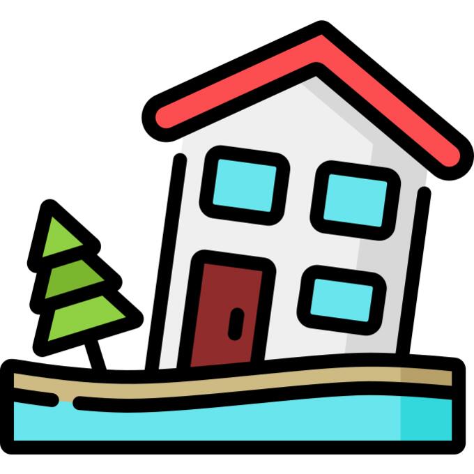 Flooded house