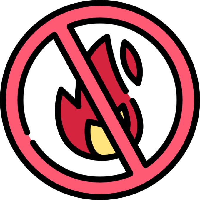 No fire