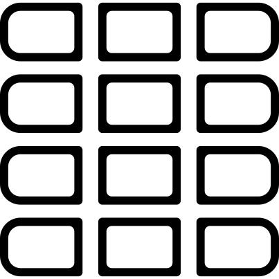 Mobile phone buttons outlines