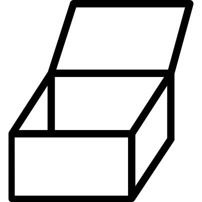 Open cardboard box
