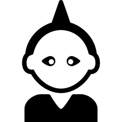 Punk boy with hair crest