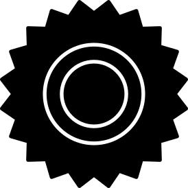 Cogwheel black variant of small cogs