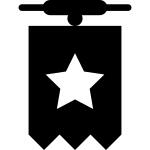 Badge with star shape