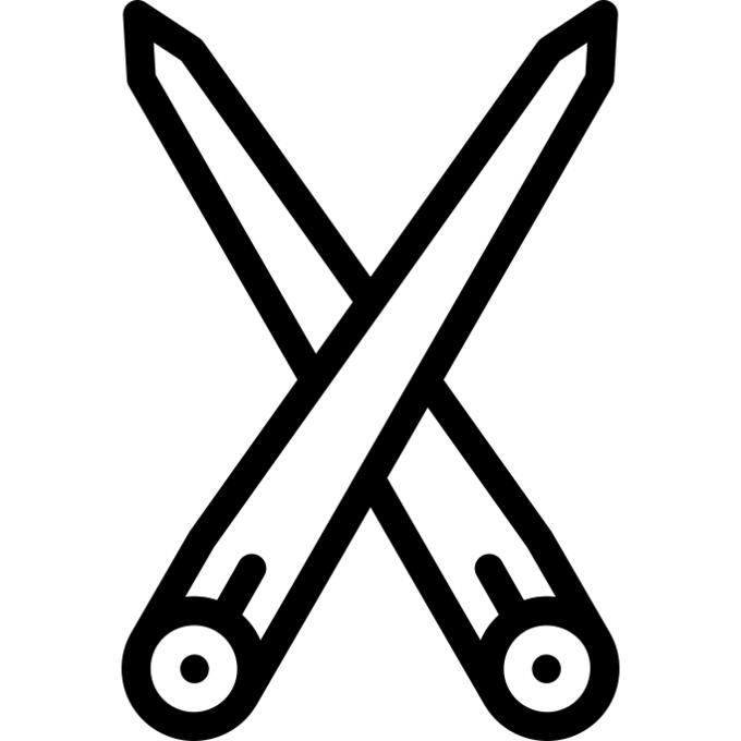 Knitting needles