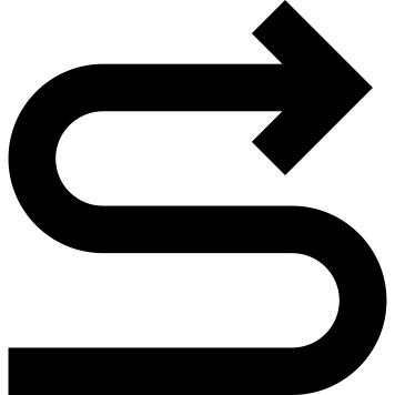 Curved arrow