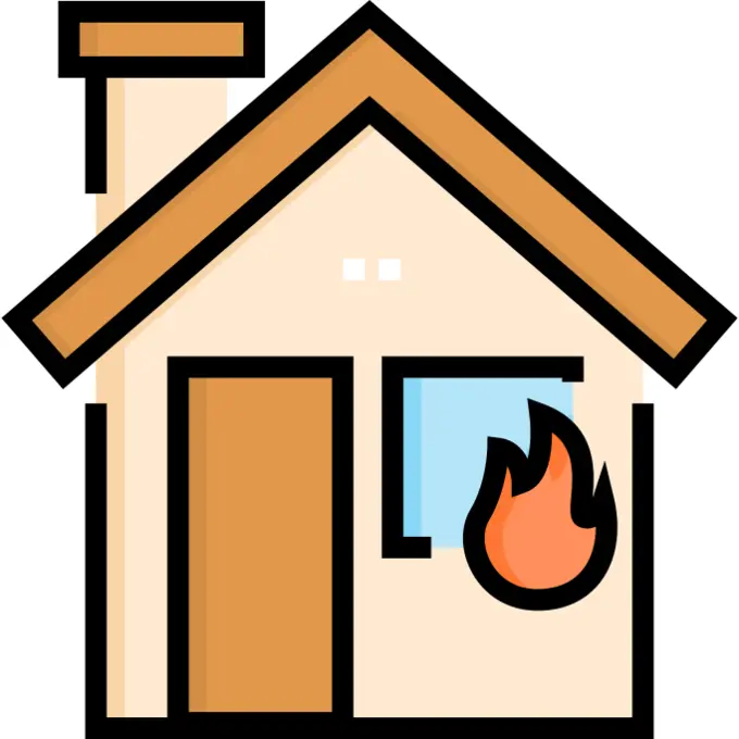 Burning house