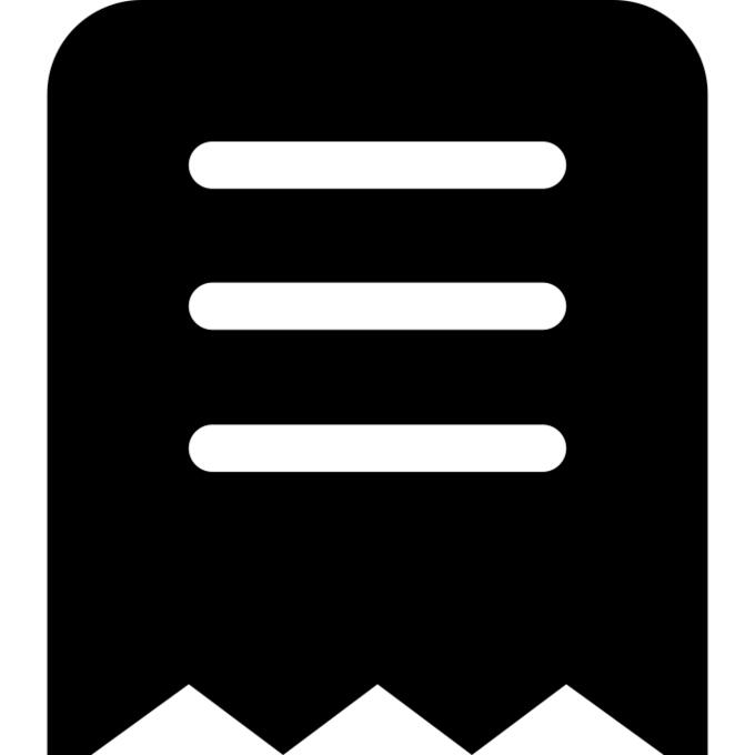 Broken black ticket symbol