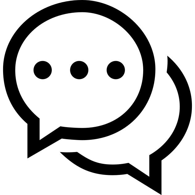 Chat oval speech bubbles symbol