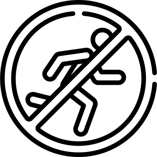 No running