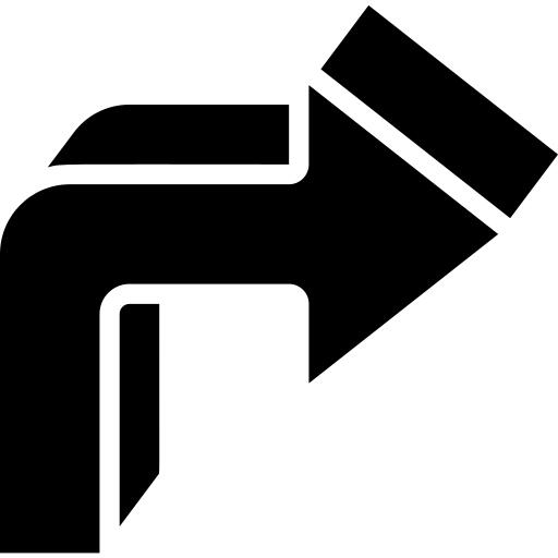 Curved arrow