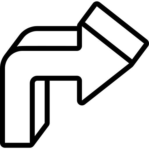 Curved arrow