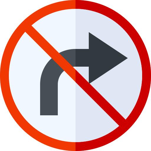 No turn right