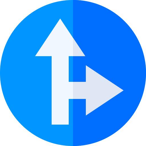 笔直或向右走
