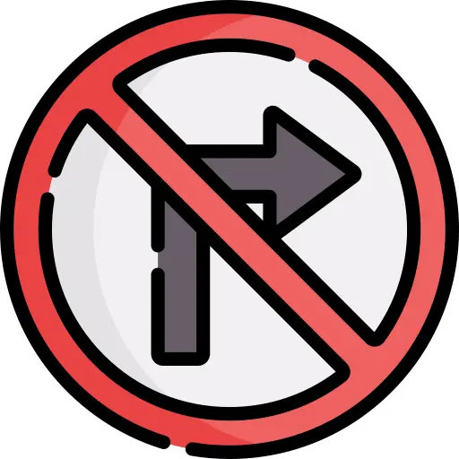 No turn right