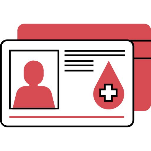 Blood donor card
