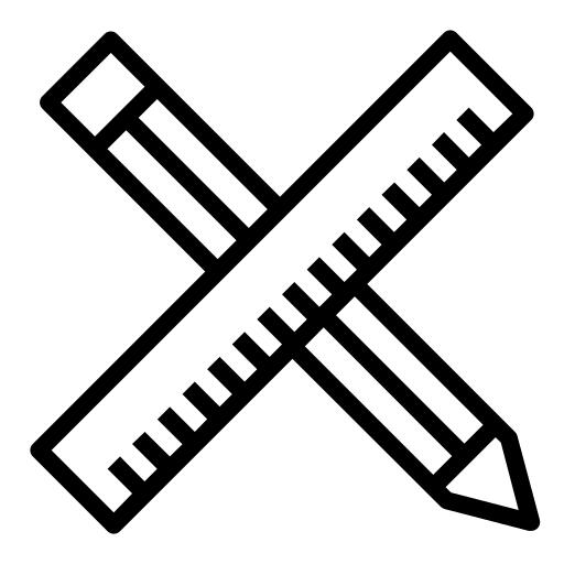 Ruler and pencil