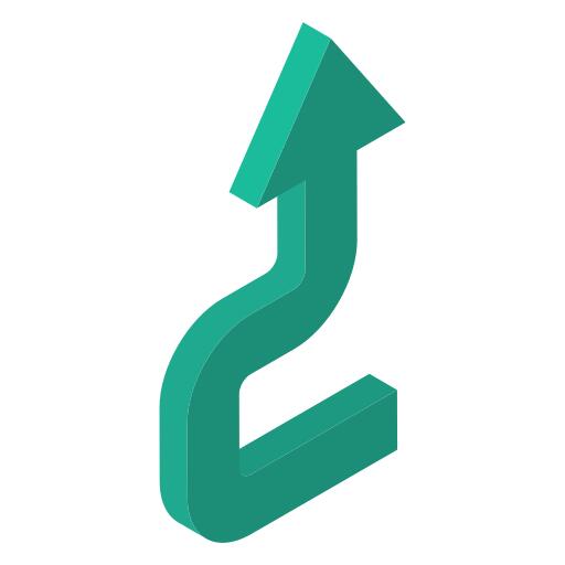 Curved arrow