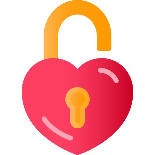 Heart shaped padlock