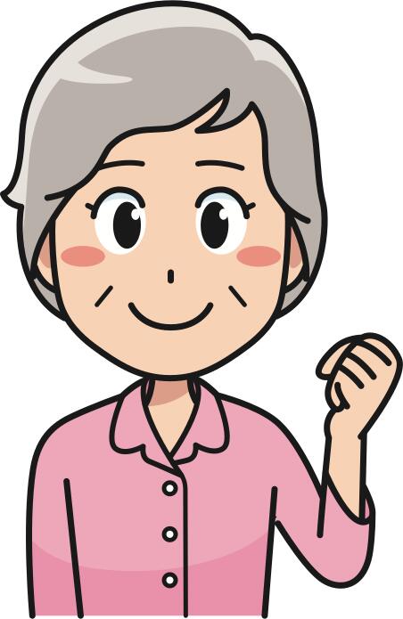 Elderly lady with an idea