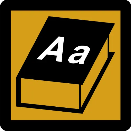 Dictionary pictogram symbol