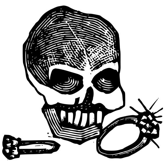 Skull with rings