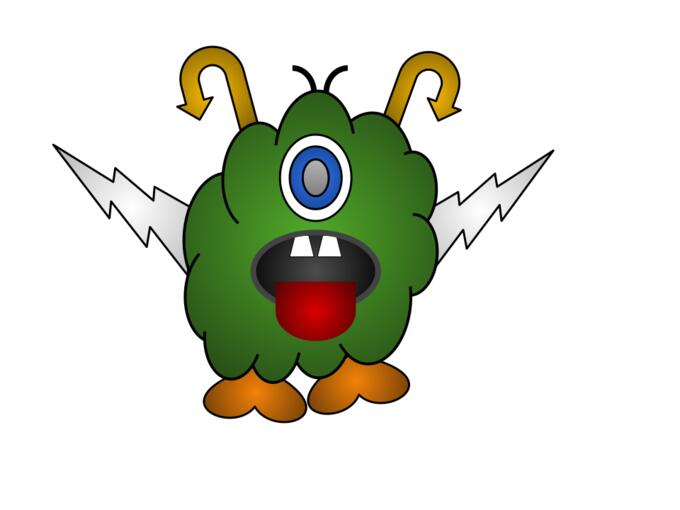 Cartoon one-eyed Monster