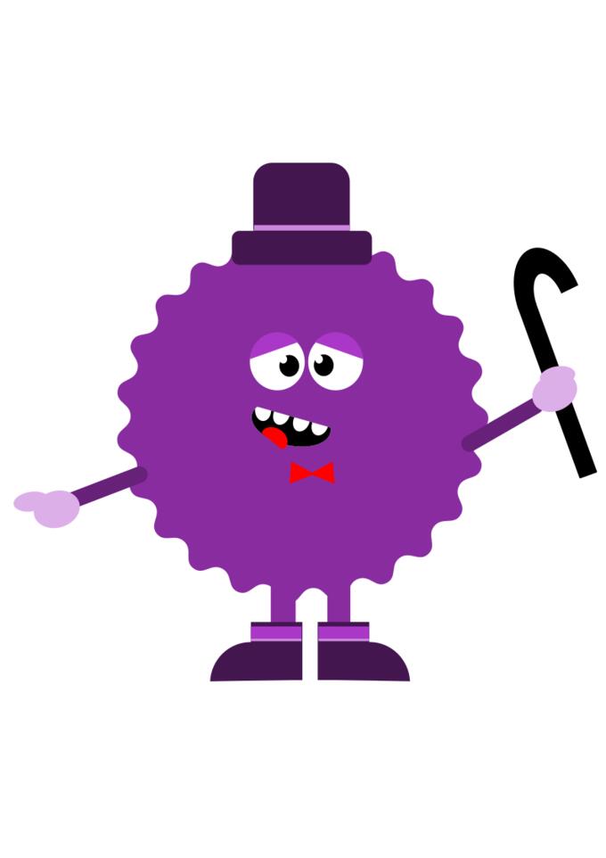 Cartoon circle monster