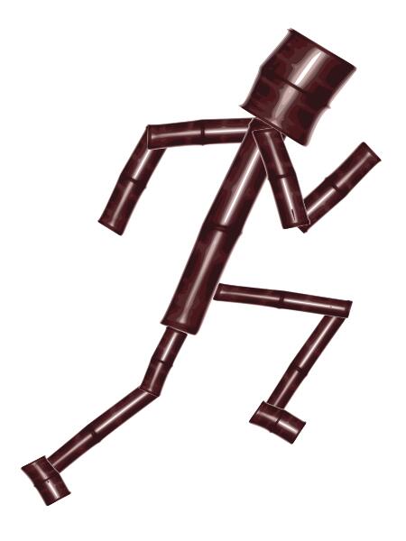 Stick man running
