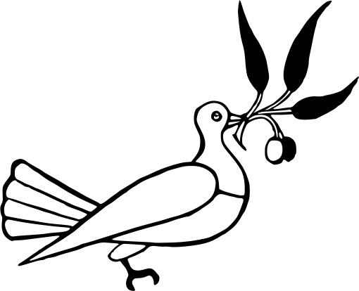 Dove with olive branch