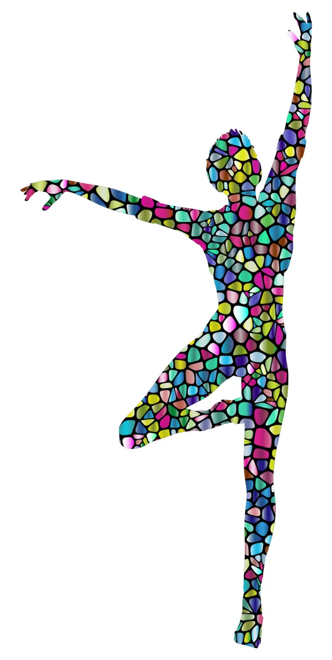 Prismatic dancing woman