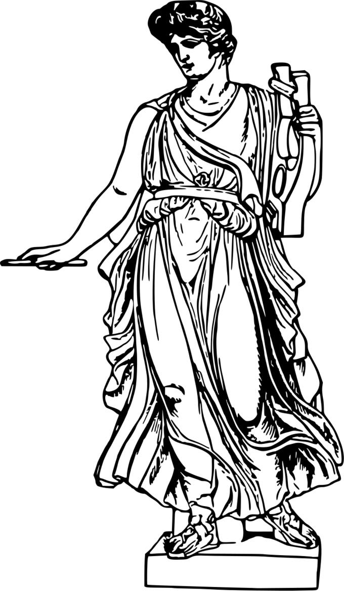 Apollo in black and white
