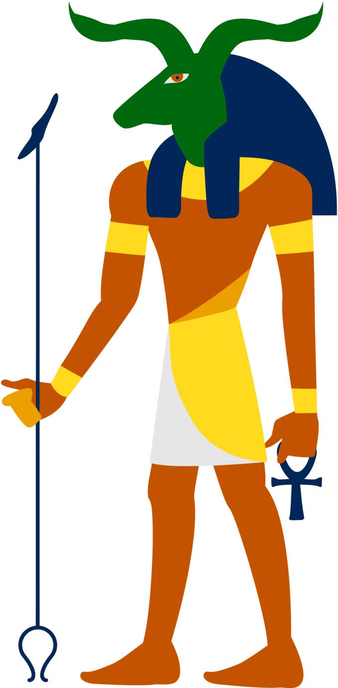 Colorful Egyptian deity