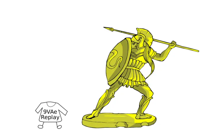 Throwing spear sculpture